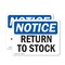 Signmission Return To Stock, 14 in W x Rectangle, Vinyl Decal OS-2PACK-NS-D-1014-L-18101 - alternate 1
